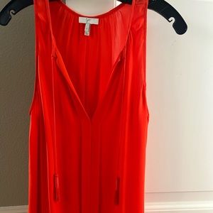 Silk tank with tassels